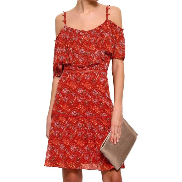Rebecca Minkoff Georgette Floral Boho Mini Dress 6 - Picture 1 of 10